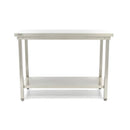 Masa inox 60 x 60 x 85 cm cu polita