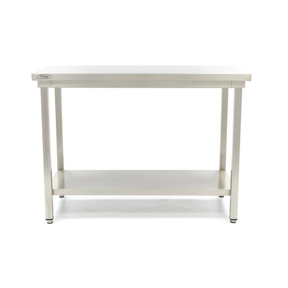 Masa inox 60 x 60 x 85 cm cu polita