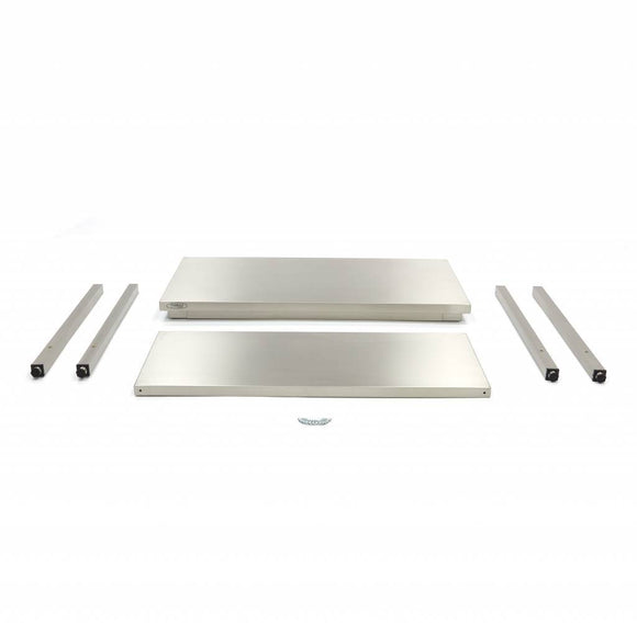 Masa inox 60 x 60 x 85 cm cu polita