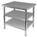 Masa inox 100x60xH85 cm, cu 2 polite Masa centrală de lucru cu