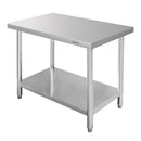 Masa inox 100x70xH85 cm, cu 1 polita Masa centrală de lucru cu