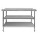 Masa inox 120x60xH85 cm, cu 2 polite Masa centrală de lucru cu