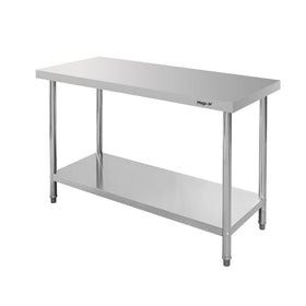 Masa inox 120x70xH85 cm, cu 1 polita Masa centrală de lucru cu
