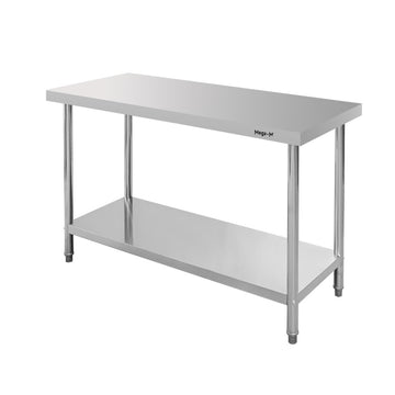 Masa inox 120x70xH85 cm, cu 1 polita Masa centrală de lucru cu