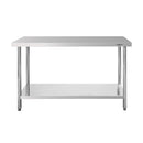 Masa inox 120x70xH85 cm, cu 1 polita Masa centrală de lucru cu