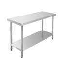 Masa inox 120x70xH85 cm, cu 1 polita Masa centrală de lucru cu