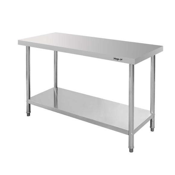 Masa inox 140x60xH85 cm, cu 1 polita Masa centrală de lucru cu