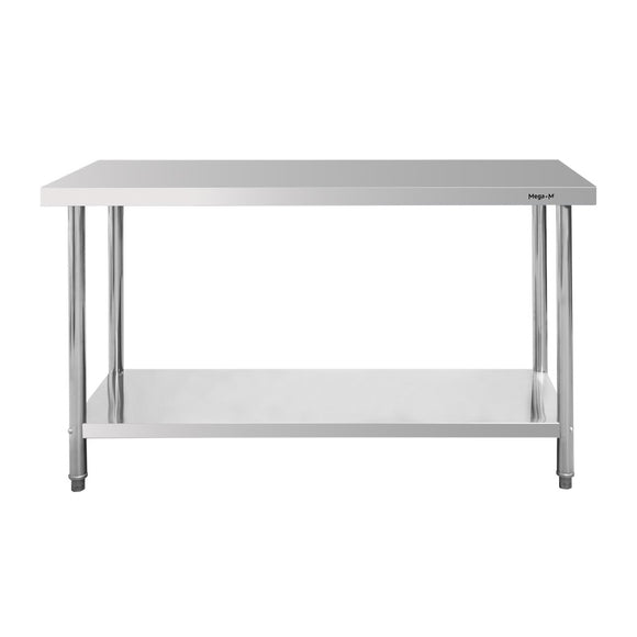 Masa inox 140x60xH85 cm, cu 1 polita Masa centrală de lucru cu