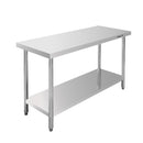 Masa inox 140x60xH85 cm, cu 1 polita Masa centrală de lucru cu