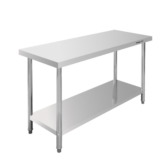Masa inox 140x60xH85 cm, cu 1 polita Masa centrală de lucru cu