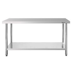 Masa inox 150x60xH85 cm, cu 1 polita Masa centrală de lucru cu