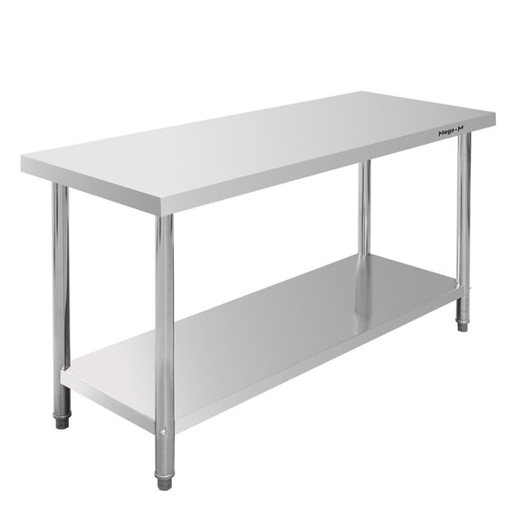 Masa inox 150x60xH85 cm, cu 1 polita Masa centrală de lucru cu