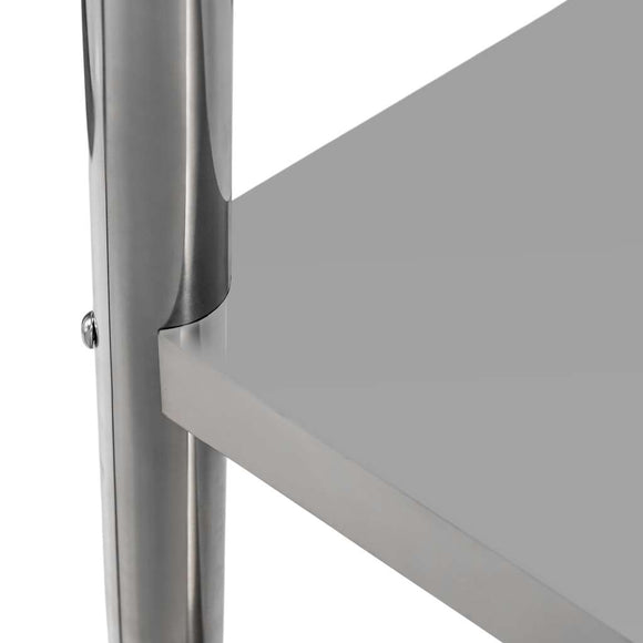 Masa inox 160x60xH85 cm, cu 2 polite Masa centrală de lucru cu
