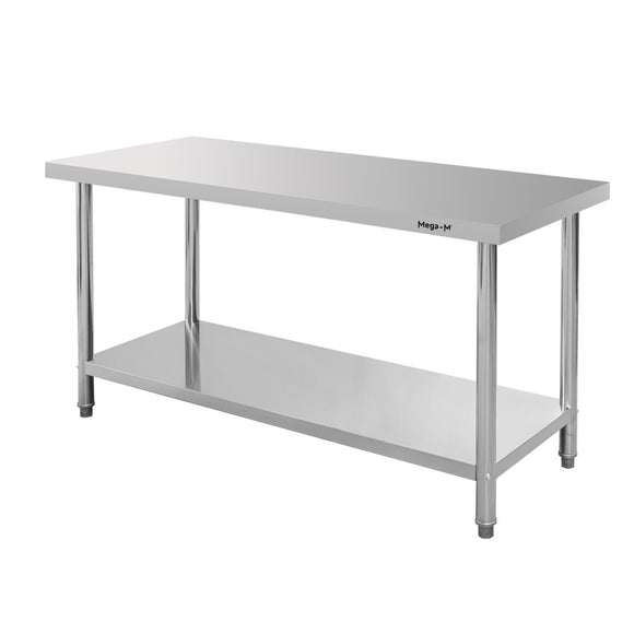 Masa inox 160x70xH85 cm, cu 1 polita Masa centrală de lucru cu