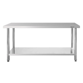 Masa inox 160x70xH85 cm, cu 1 polita Masa centrală de lucru cu