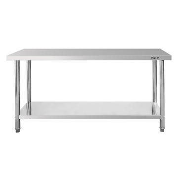 Masa inox 160x70xH85 cm, cu 1 polita Masa centrală de lucru cu
