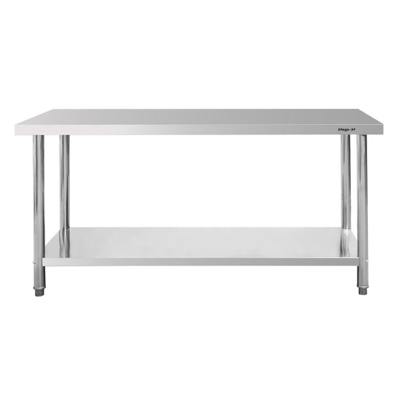 Masa inox 160x70xH85 cm, cu 1 polita Masa centrală de lucru cu