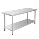 Masa inox 160x70xH85 cm, cu 1 polita Masa centrală de lucru cu