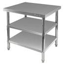 Masa inox 80x60xH85 cm, cu 2 polite Masa centrală de lucru cu