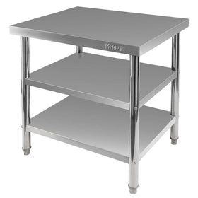 Masa inox 80x60xH85 cm, cu 2 polite Masa centrală de lucru cu