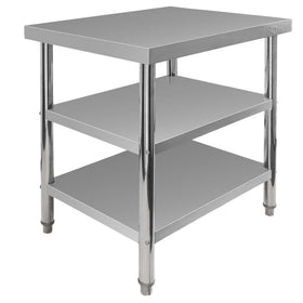 Masa inox 80x60xH85 cm, cu 2 polite Masa centrală de lucru cu