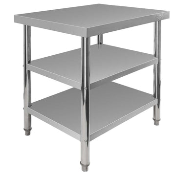 Masa inox 80x60xH85 cm, cu 2 polite Masa centrală de lucru cu