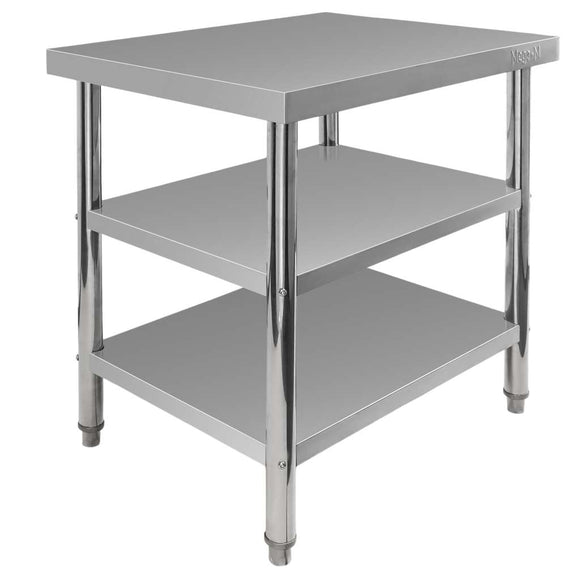 Masa inox 80x60xH85 cm, cu 2 polite Masa centrală de lucru cu