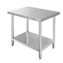 Masa inox 80x70xH85 cm, cu 1 polita Masa centrală de lucru cu