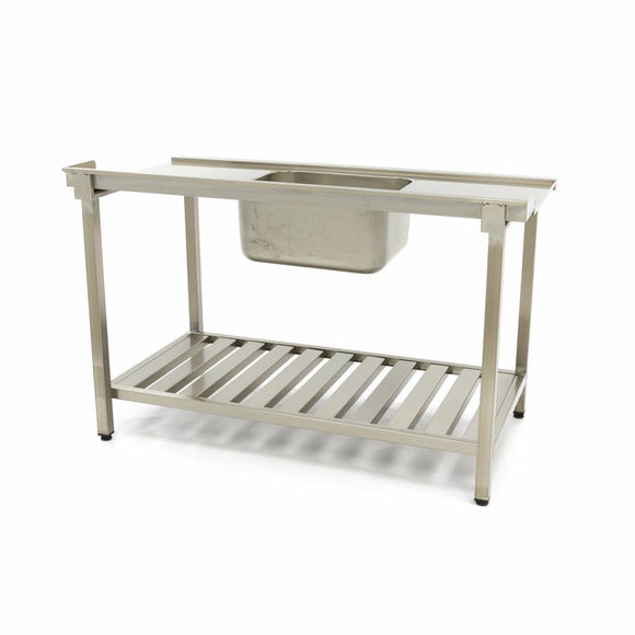 Masa de intrare pentru masina de spalat vase 140x75 cm cu 1 cuva 50x40xh25 cm Scaparea de vasele murdare in