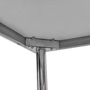 Masa mobila din inox cu polita, 60x60xH85 cm