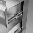 Masa mobila din inox cu trei sertare 60x60xH85 cm Dulapior mobil din inox cu
