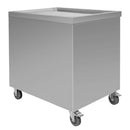 Masa mobila din inox cu trei sertare 80x60xH85 cm Dulapior mobil din inox cu