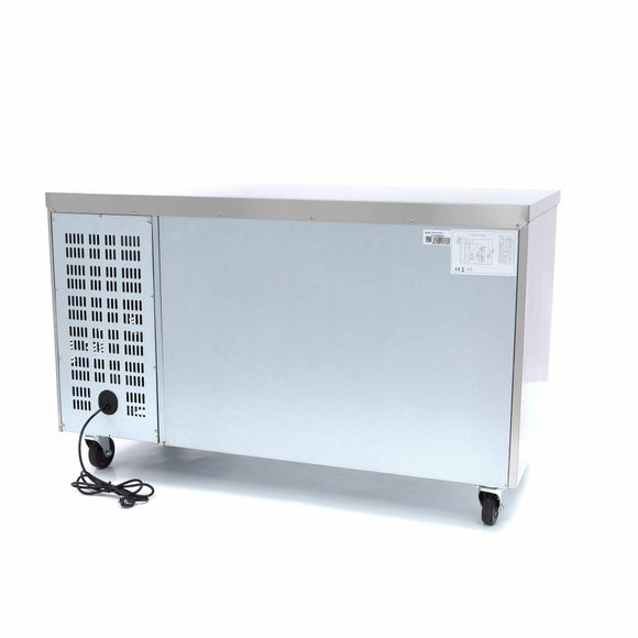 Masa refrigerata inox 2 10C, 2 usi, cu roti Frigiderul de banc ofera ce
