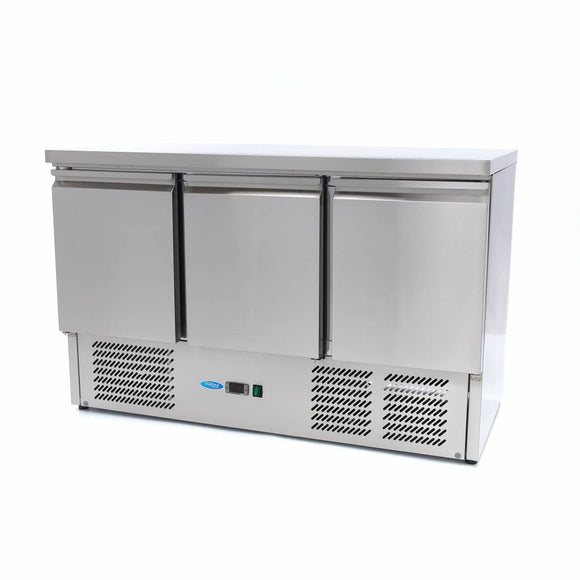 Masa refrigerata inox -2 10C, 3 usi, agregat inferior