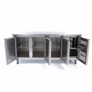 Masa refrigerata inox 2 10C, 3 usi, cu roti