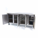 Masa refrigerata inox 2 10C, 3 usi, cu roti