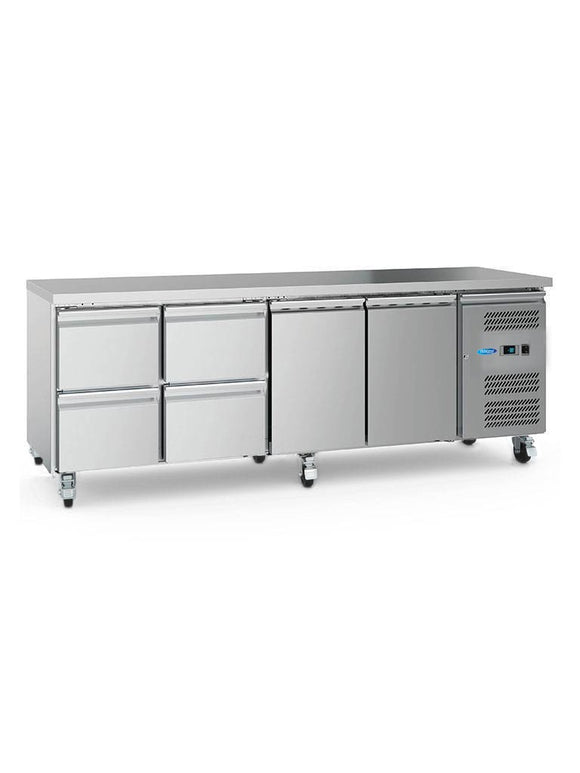 Masa refrigerata inox 2 10C, 4 usi, cu roti Daca esti in cautarea unui