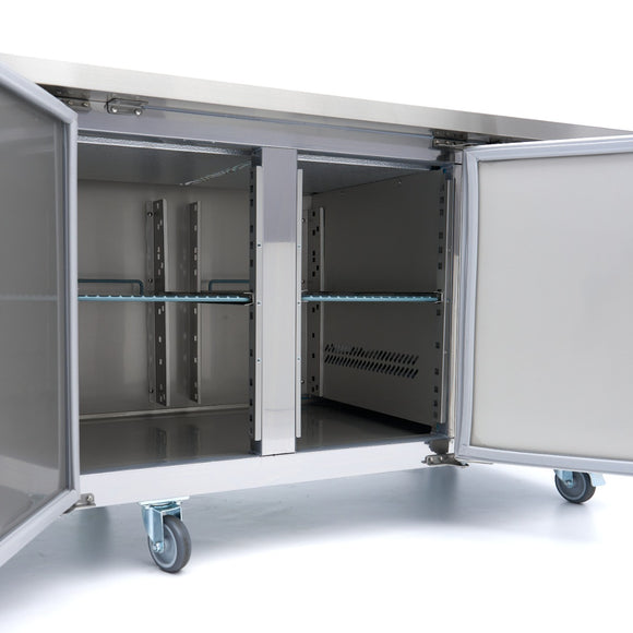 Masa refrigerata inox 2 10C, 4 usi, cu roti Daca esti in cautarea unui
