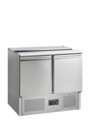 Masa refrigerata inox 2 usi SA, 230 l, +2/+10°C, 155W Tefcold – masă frigorifică inox pentru bucătărie profesională restaurant și HoReCa