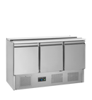 Masa refrigerata inox 2 usi SA, 368 l, +2/+10°C, 235W Tefcold – masă frigorifică inox pentru bucătărie profesională restaurant și HoReCa
