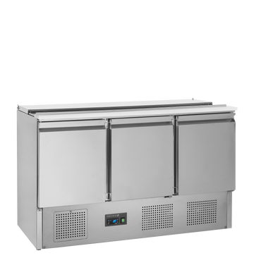 Masa refrigerata inox 2 usi SA, 368 l, +2/+10°C, 235W Tefcold – masă frigorifică inox pentru bucătărie profesională restaurant și HoReCa