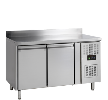 Masa refrigerata inox 2 usi, -2/+10°C, clasa energetica B Tefcold – masă frigorifică inox pentru bucătărie profesională restaurant și HoReCa