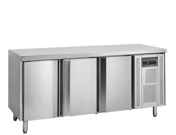 Masa refrigerata inox SA 3 usi, 410 l, +2/+8C, 300W Tefcold – masa frigorifica inox pentru bucatarie profesionala restaurant si HoReCa