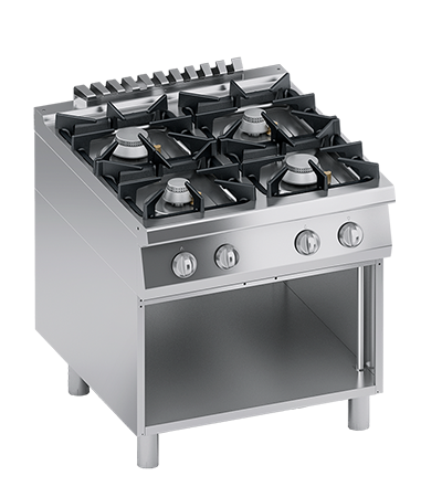 Masina de gatit Aragaz cu 4 focuri, cu baza deschisa - PERFORMANCE LINE, 32 kW