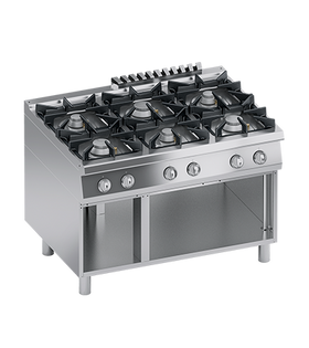 Masina de gatit Aragaz cu 6 focuri, cu baza deschisa - PERFORMANCE LINE, 48 kW