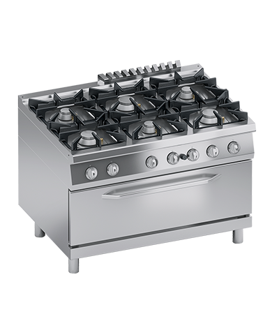 Masina de gatit Aragaz cu 6 focuri, cuptor mare 105 x 53 cm - PERFORMANCE LINE, 61 kW