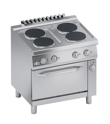 Masina de gatit electrica cu 4 plite, cuptor electric GN 11, 13.40 kW