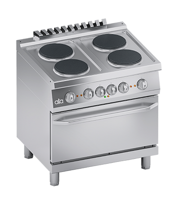 Masina de gatit electrica cu 4 plite, cuptor electric GN 21, 15.80 kW