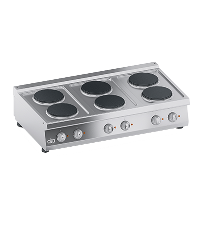 Masina de gatit electrica, model de banc cu 6 plite, 15.60 kW