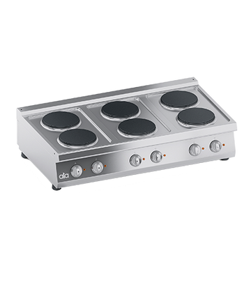 Masina de gatit electrica, model de banc cu 6 plite, 15.60 kW